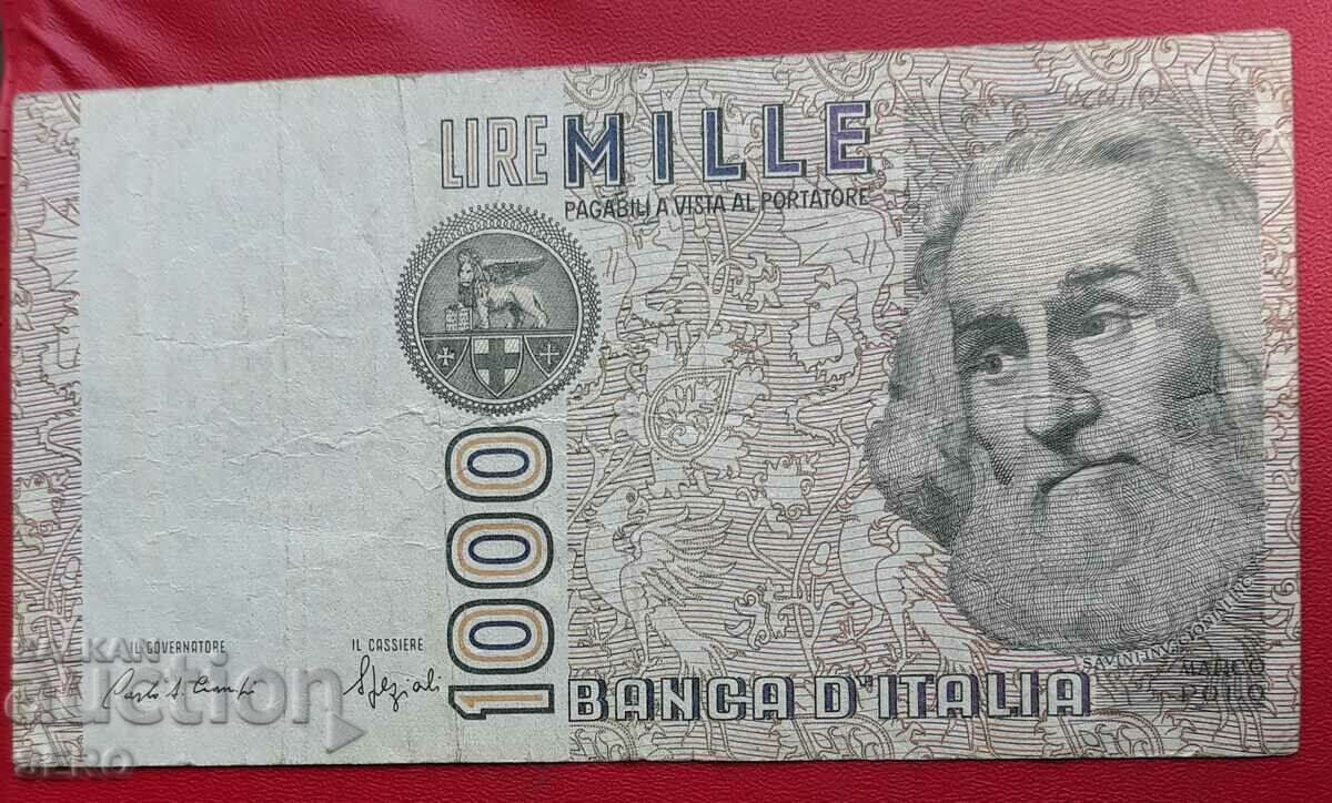 Банкнота-Италия-1000 лири 1982-Марко Поло