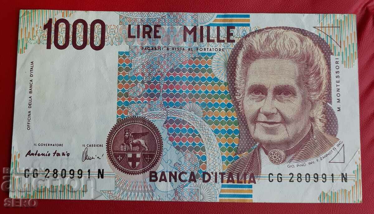 Banknote-Italy-1000 lire 1990