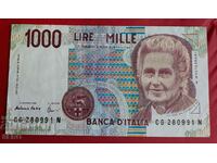 Τραπεζογραμμάτιο-Ιταλία-1000 λιρέτες 1990