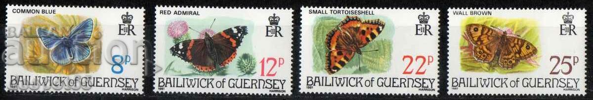 1981. Guernsey. πεταλούδες.