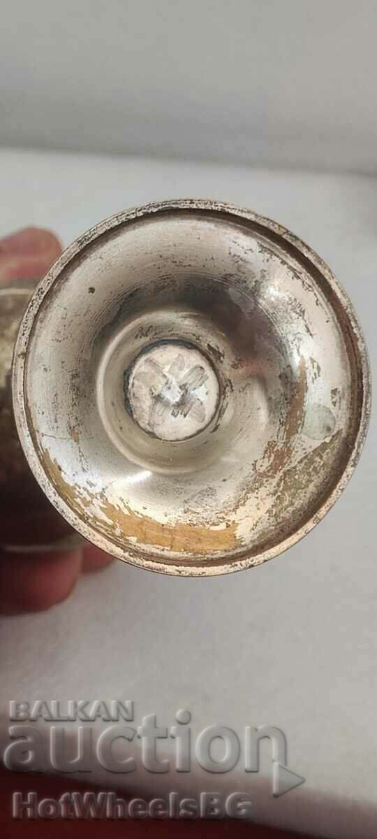 Old silver plated metal cup - no markings - 5 Old silver plated metal cup - no markings - 5