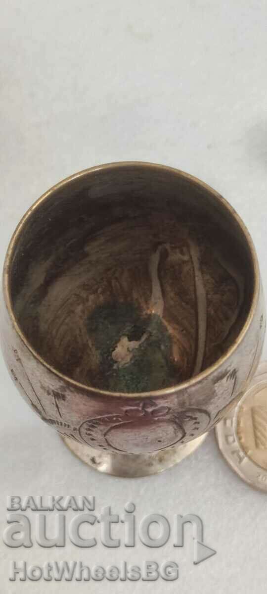 Old silver plated metal cup - no markings - 7 Old silver plated metal cup - no markings - 7