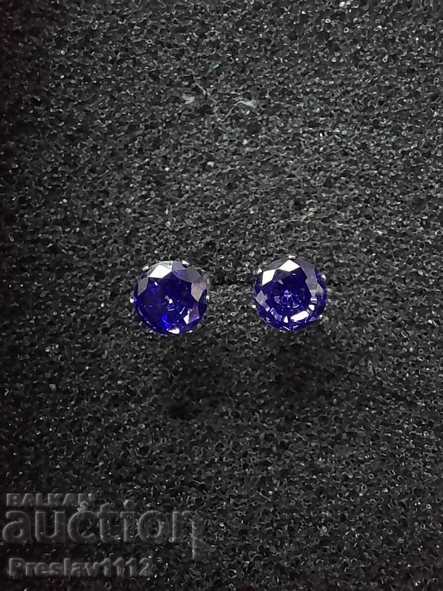 Silver earrings with Tanzanite 2ct