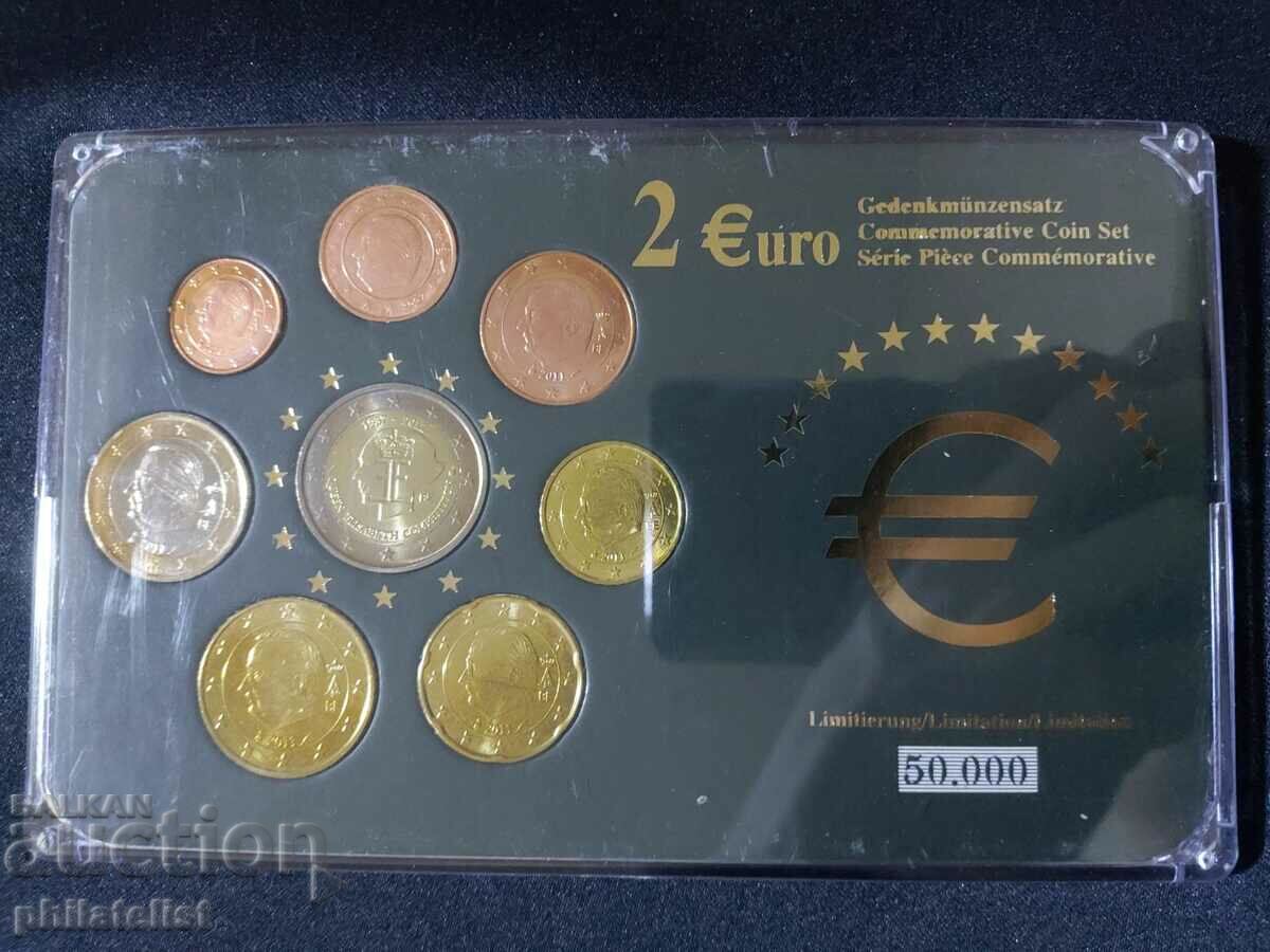 Βέλγιο 2007-2012 - Σειρά σετ ευρώ από 1 σεντ έως 2 ευρώ
