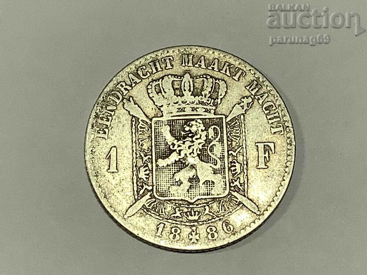 Belgia 1 franc 1886 Legendă în olandeză