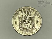 Belgium 1 Franc 1886 Legend in Dutch