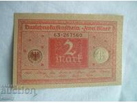Banknote Reichsmark 2 marks, Germany, 1920