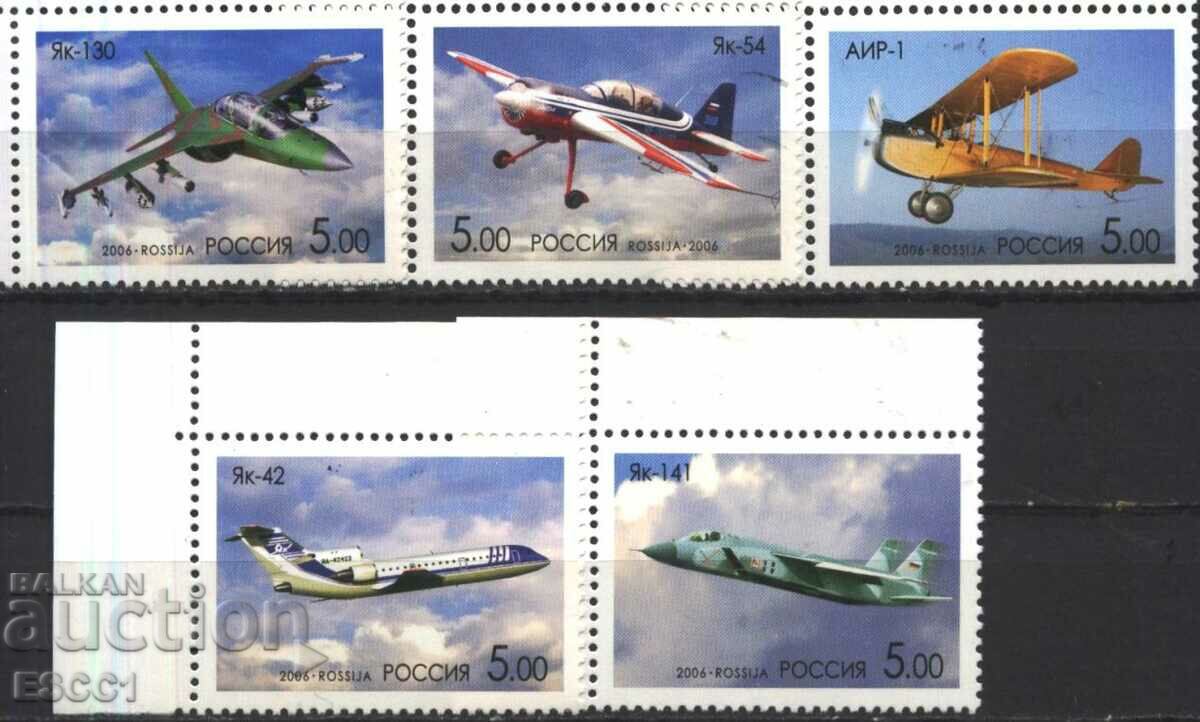 Чисти марки Авиация Самолети Як  2006 от  Русия