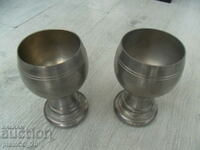 #*7628 two old metal / pewter cups - WMF -reinzinn