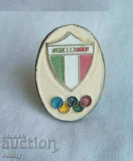 Screw Badge, Italy - Olympic Games
