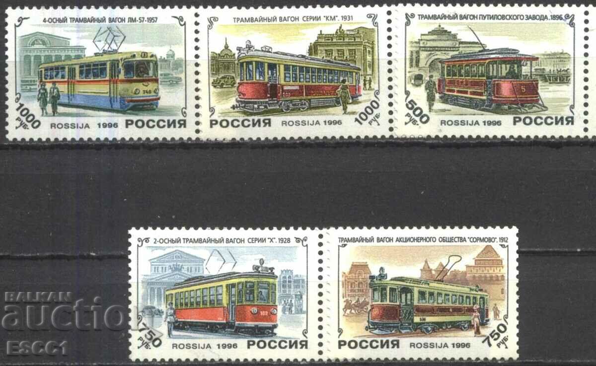 Чисти марки Транспорт Трамваи 1996 от  Русия