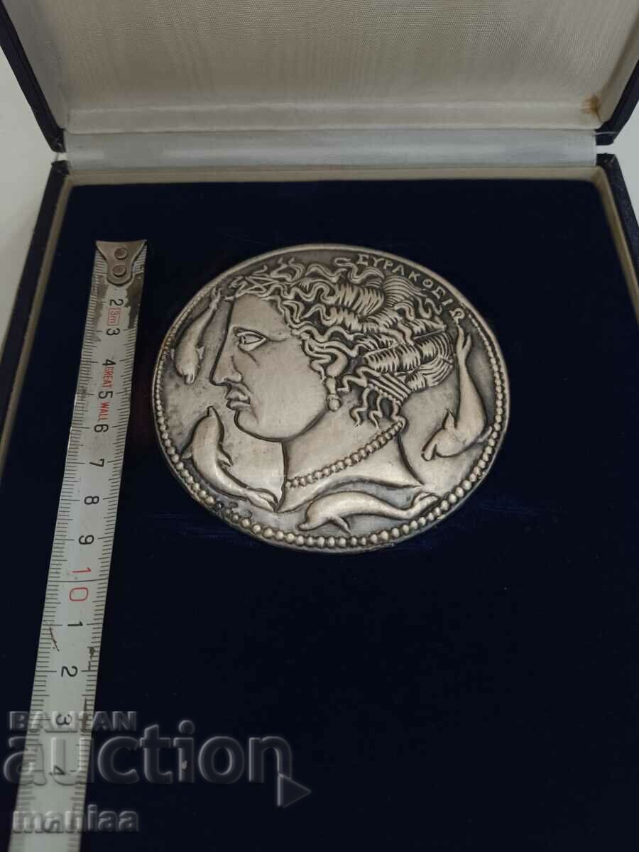 Auction Marked Decadrachm Plaque from Syracuse Sicily Auction Marked Decadrachm Plaque from Syracuse Sicily