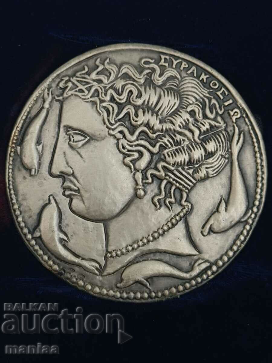 Marked Decadrachm Plaque from Syracuse Sicily - 5 Marked Decadrachm Plaque from Syracuse Sicily - 5