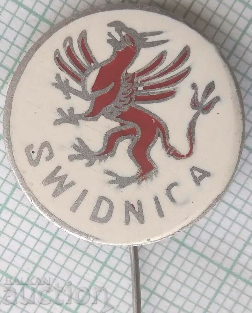 16396 Σήμα - Εθνόσημο της πόλης Świdnica Πολωνία - σμάλτο