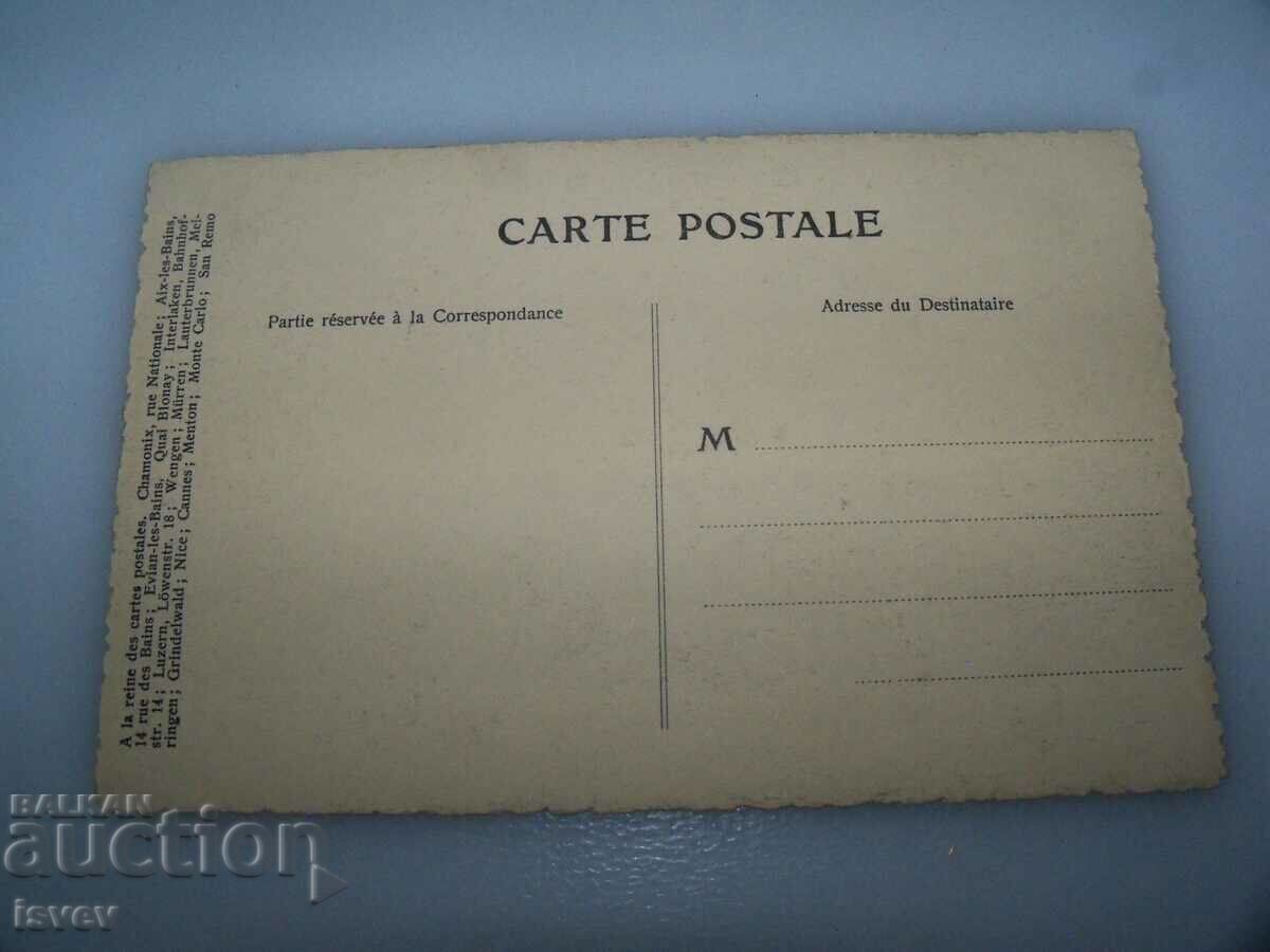 Delivery of Old postcard from the resort of Chamonix and the Alps, 1910. Delivery of Old postcard from the resort of Chamonix and the Alps, 1910.