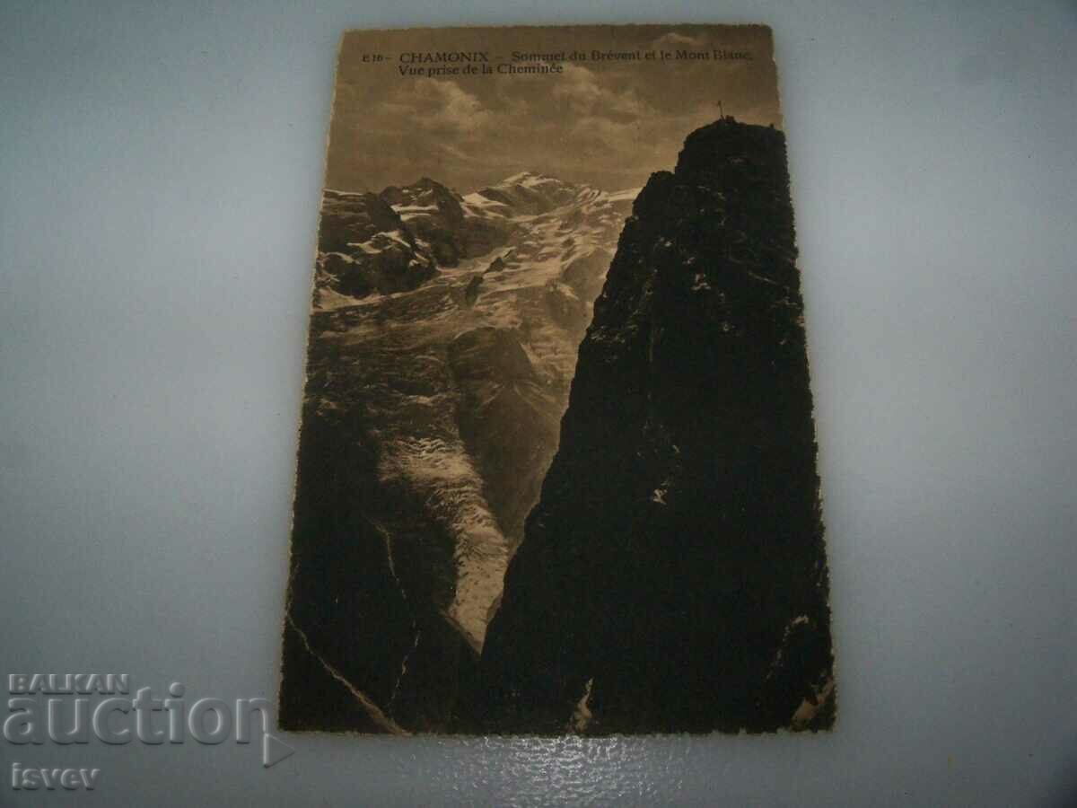 Παλιά καρτ ποστάλ από το θέρετρο του Σαμονί και τις Άλπεις, 1910.