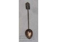 Silver-plated coffee spoon, enamel-Celtic ornaments