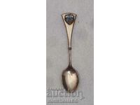 Silver-plated coffee spoon, enamel-port Elizabeth U. Africa