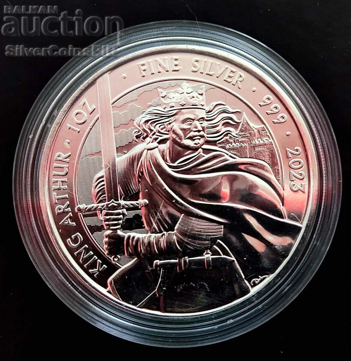 Argint 1 oz King Arthur 2023 Marea Britanie 2 lire