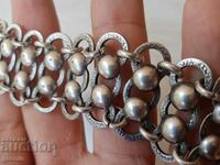 Ethnic bracelet, silver plated, marked, old vintage