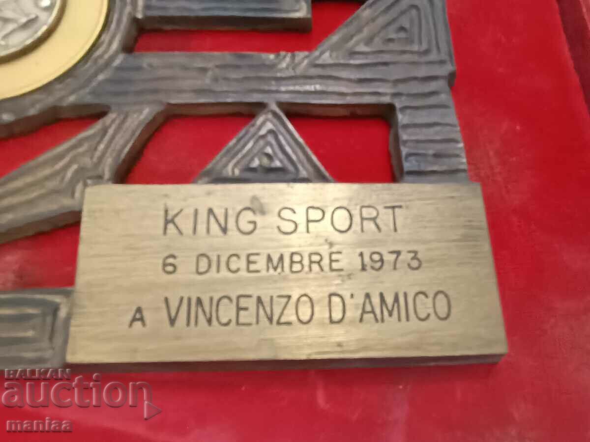 Vincenzo D'Amico Italy 1973 Football Plaque - 7 Vincenzo D'Amico Italy 1973 Football Plaque - 7