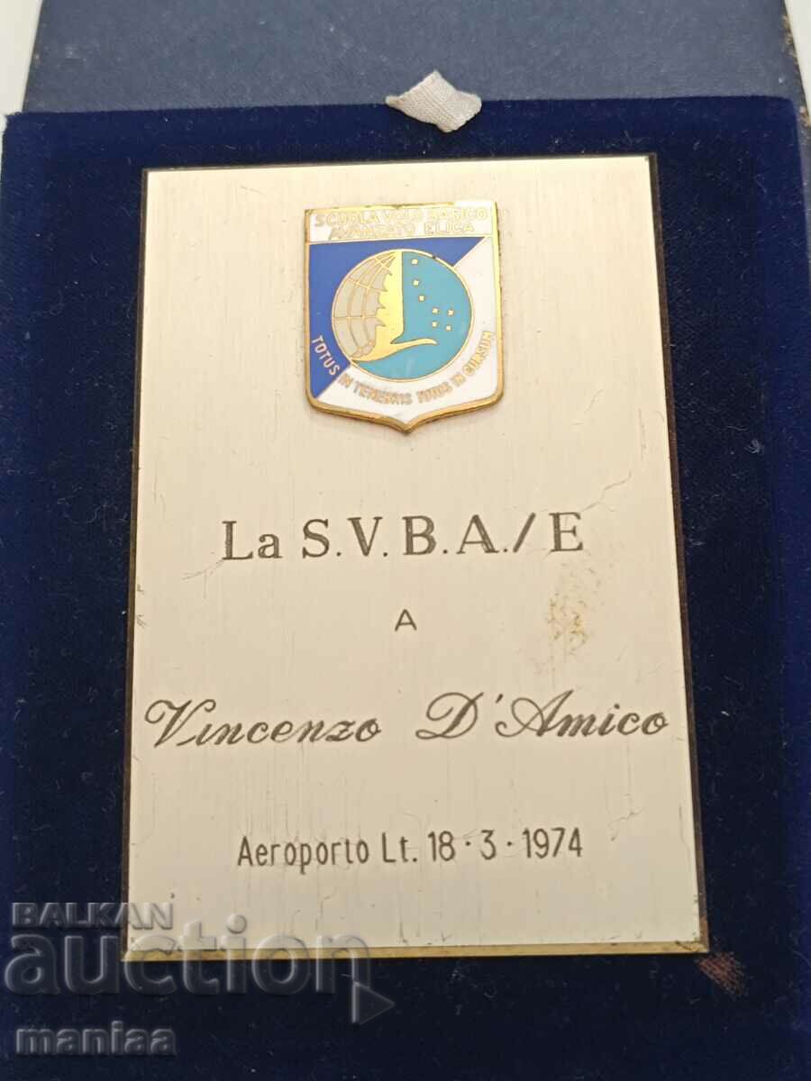 Delivery of Vincenzo D'Amico Lazio Football Medal 1974 Delivery of Vincenzo D'Amico Lazio Football Medal 1974