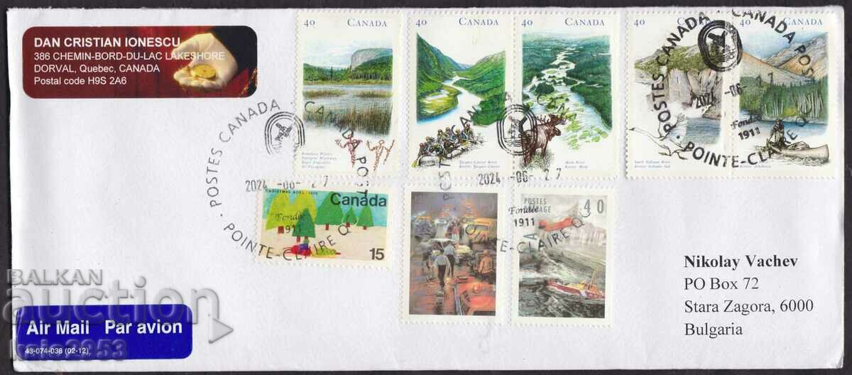 Canada-multiple franked envelope to Bulgaria