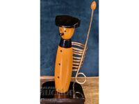 Art Deco Yellow Black BAKELITE Chopsticks Snacks Figurine Table