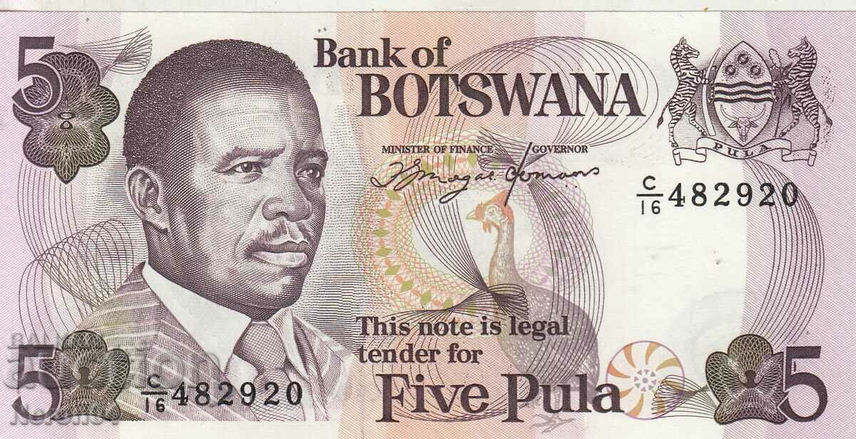 5 stamps 1992, Botswana