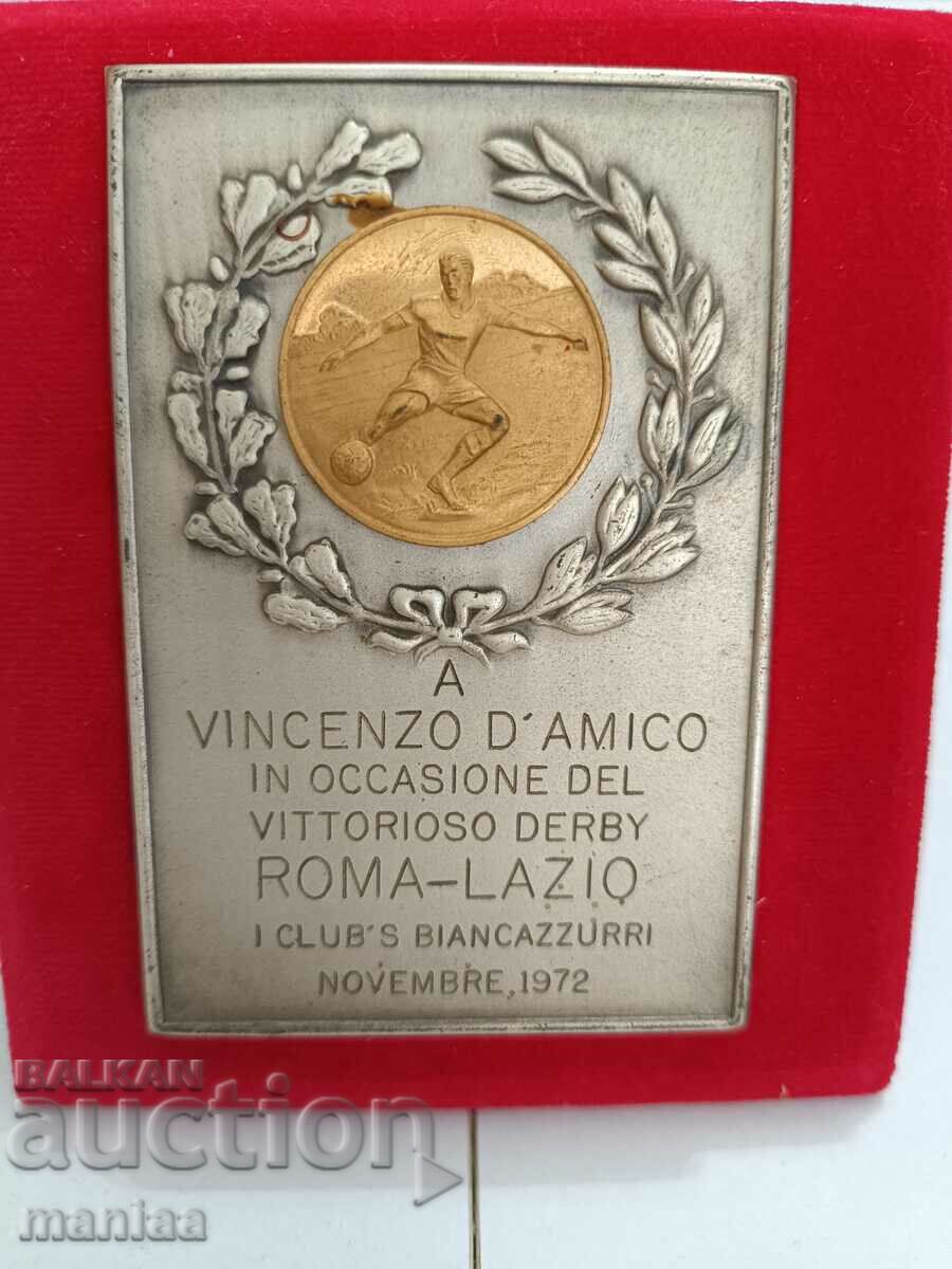 Vincenzo D'Amico Football Plaque 1972 - 5 Vincenzo D'Amico Football Plaque 1972 - 5