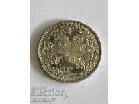 сребърна монета 2 франка Швейцария 1957 сребро