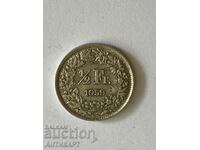 сребърна монета 1/2 франк сребро Швейцария 1959 отлична