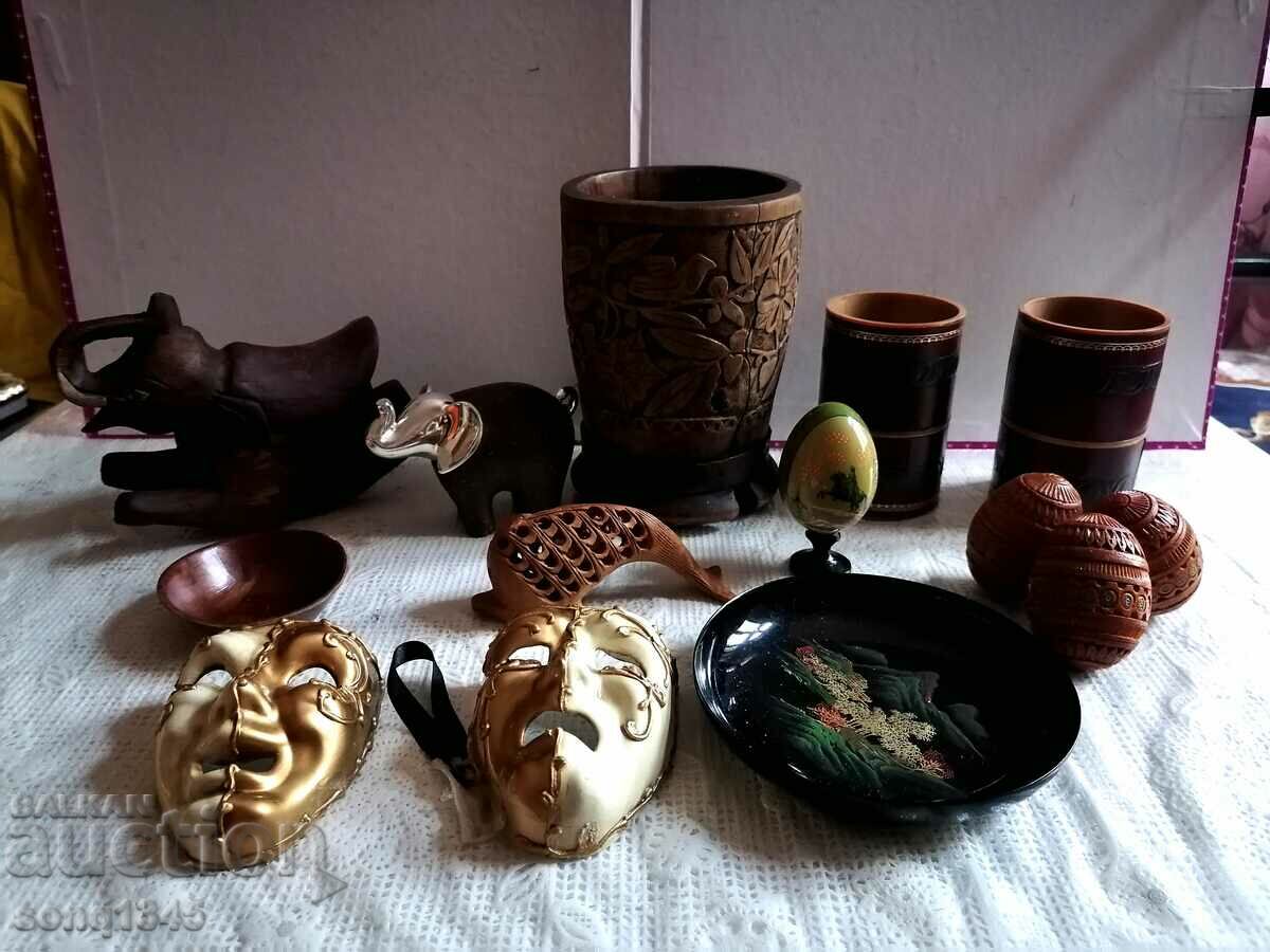 Lot of Old Wooden Objects From 0.01 St.