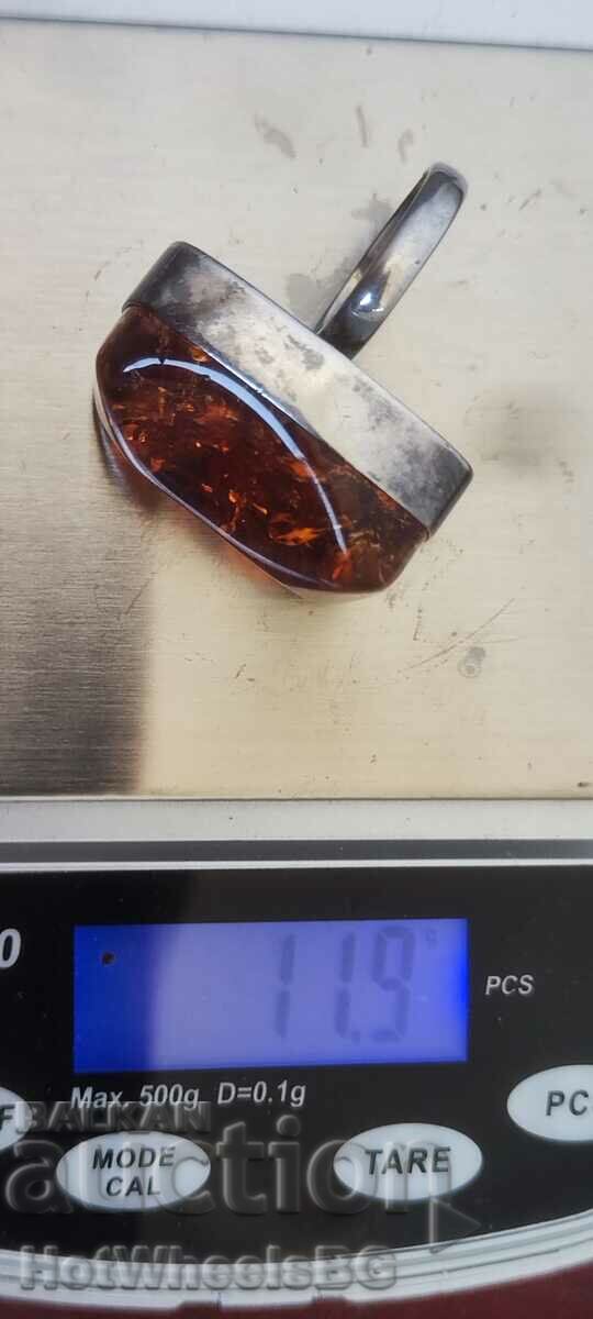 Silver ring with amber - Silver Sterling 925 with price 72.00 BGN | € 36.81 Silver ring with amber - Silver Sterling 925 with price 72.00 BGN | € 36.81