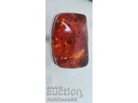 Silver ring with amber - Silver Sterling 925