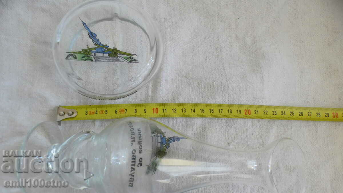 50 years VVUAPVO Panayot Volov Shumen Vase and ashtray - 7