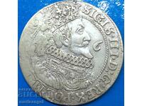 1/4 Thaler Orth Sigismund III Vas Polonia Danzig Large Silver