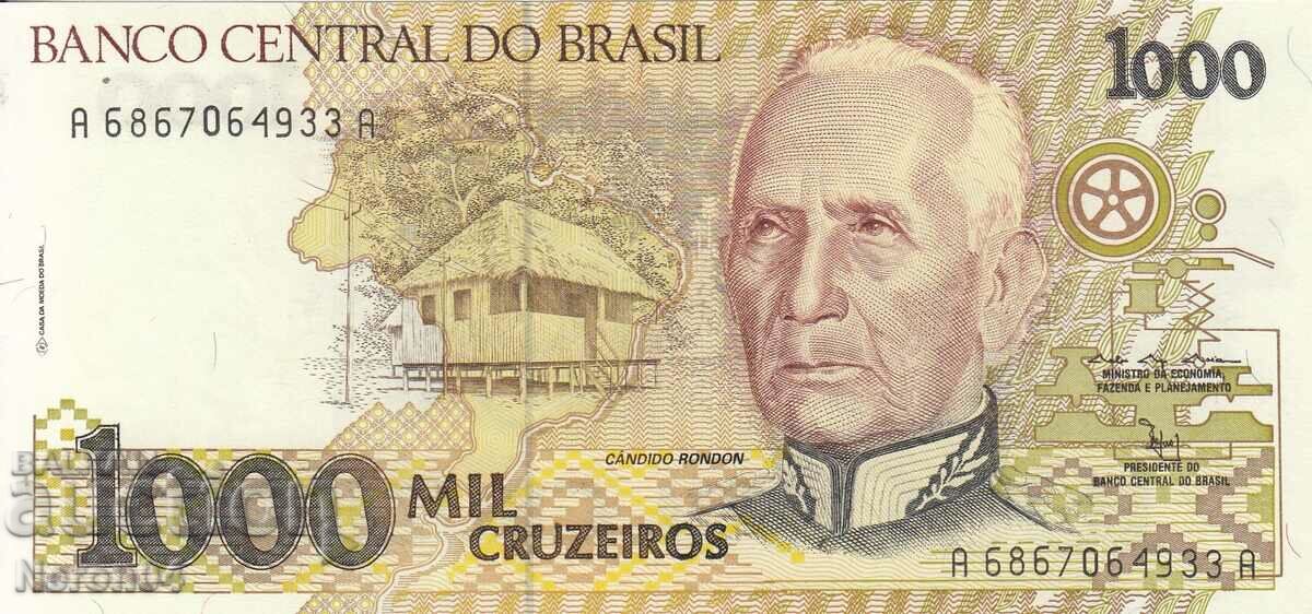 1000 cruzeiros 1990, Brazil