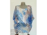 Ethereal women's tunic in blue size 50