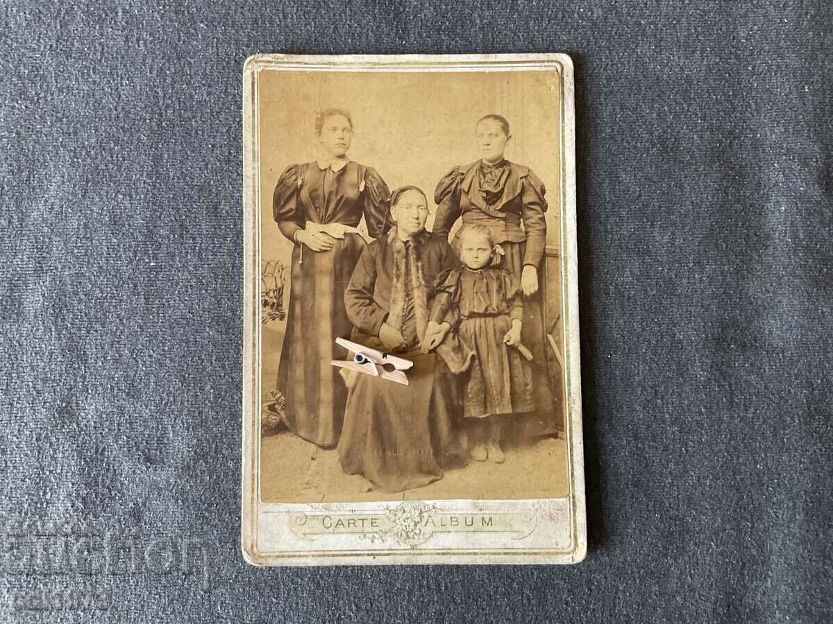 Стара снимка картон Х. Манков .. 1891 групов портрет