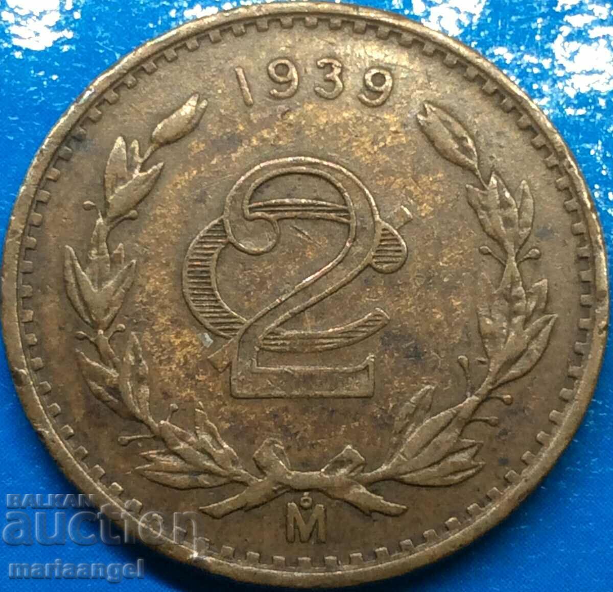 Mexico 1939 2 centavos bronze