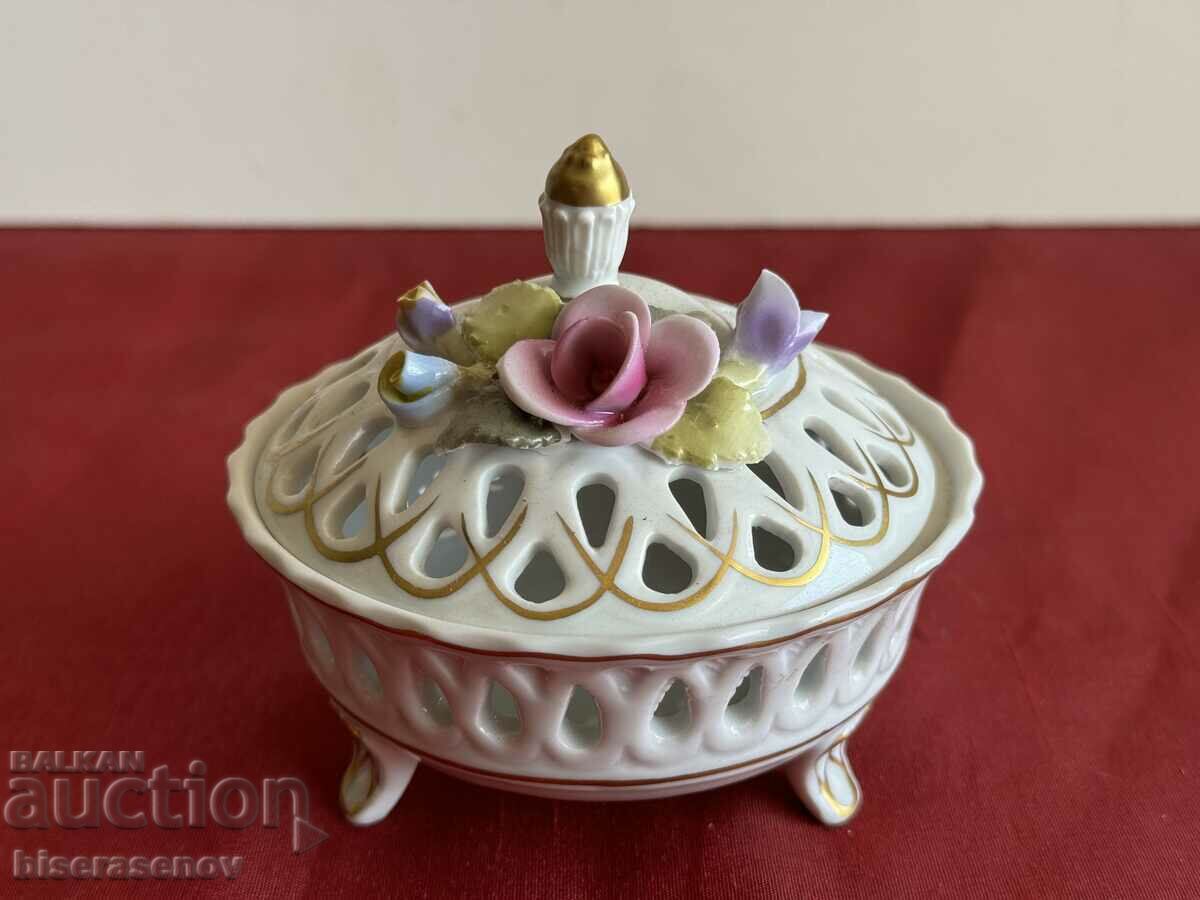 Beautiful porcelain box with markings