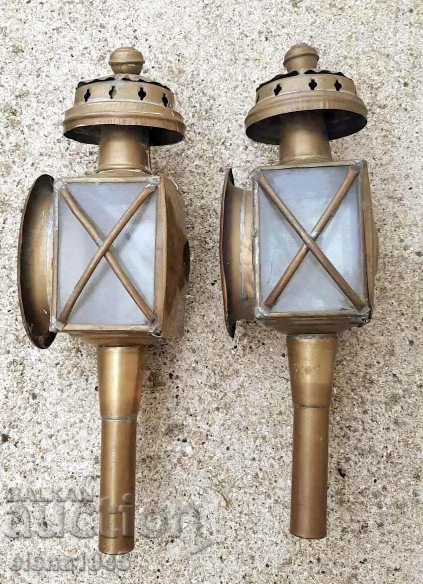 A pair of carriage lanterns