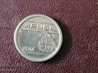 Аруба 5 цента 2014 год