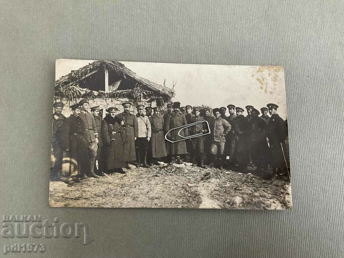 Стара снимка групов портрет Първа световна офицери 1918