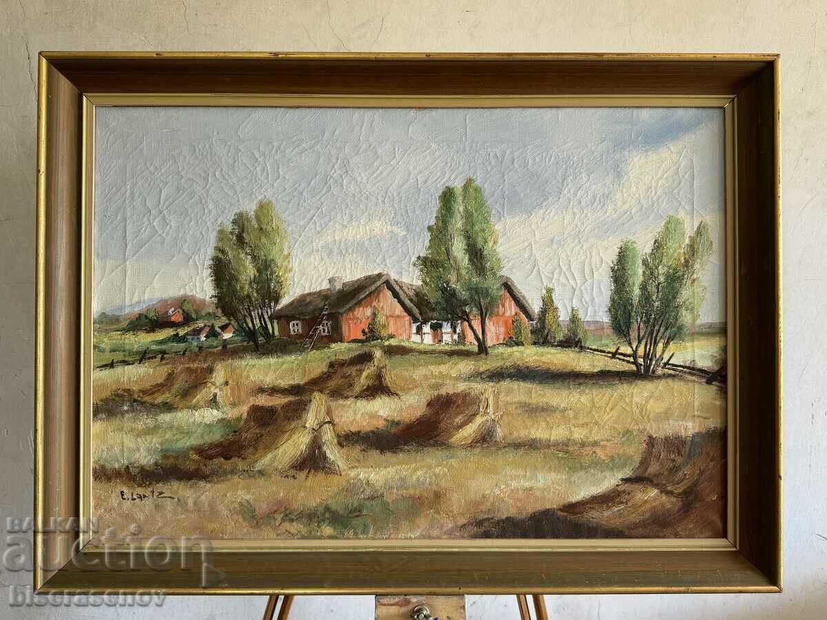 Old original painting oil on canvas