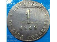 1 centesimo 1849 Italy Venice - rare denomination