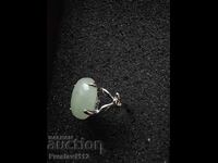 Silver ring with natural Jade 4.20ct