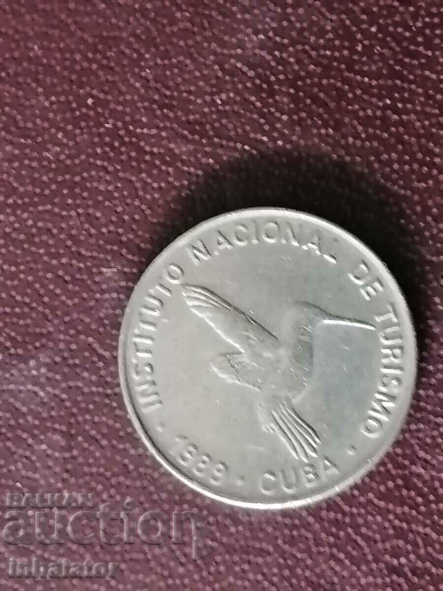 1989 год 10 центавос Колибри INTUR Куба