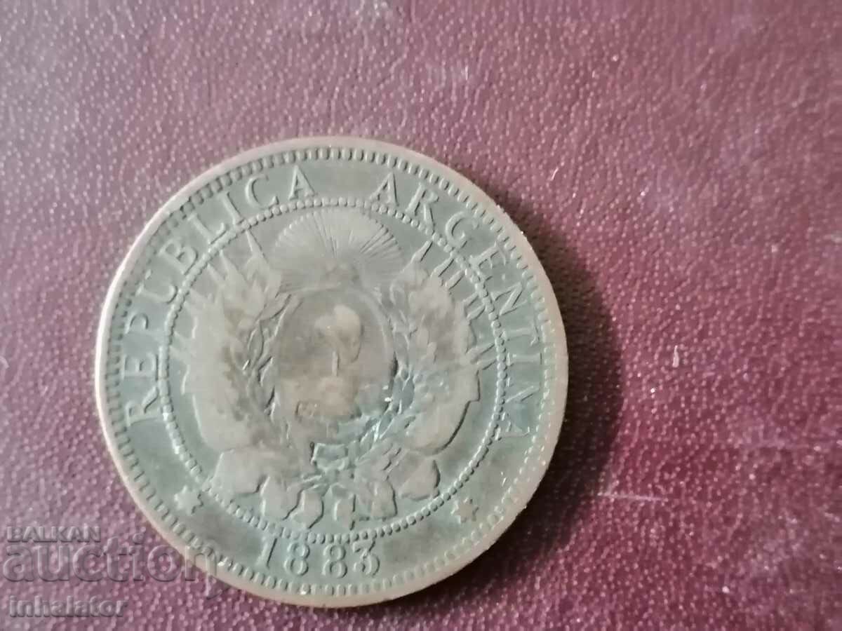 1883 2 centavos Argentina